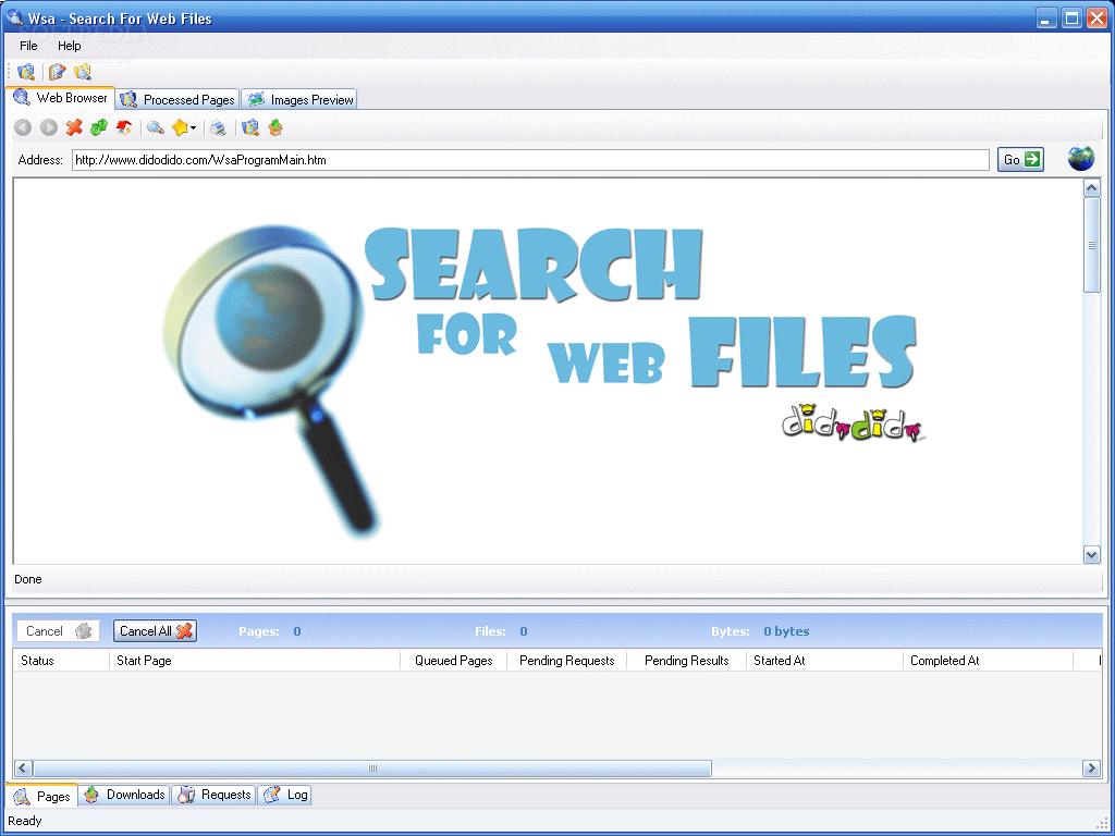 Wsa - Search For Web Files