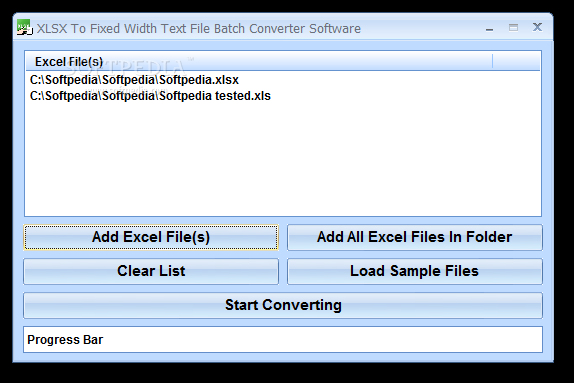 XLSX To Fixed Width Text File Batch Converter Software