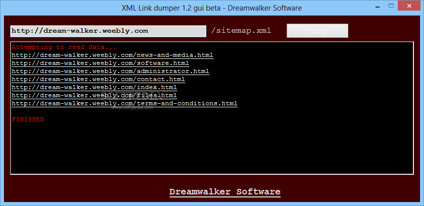 XML Link dumper
