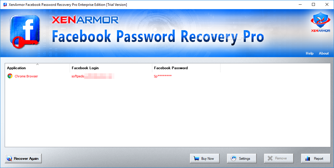 XenArmor Facebook Password Recovery Pro