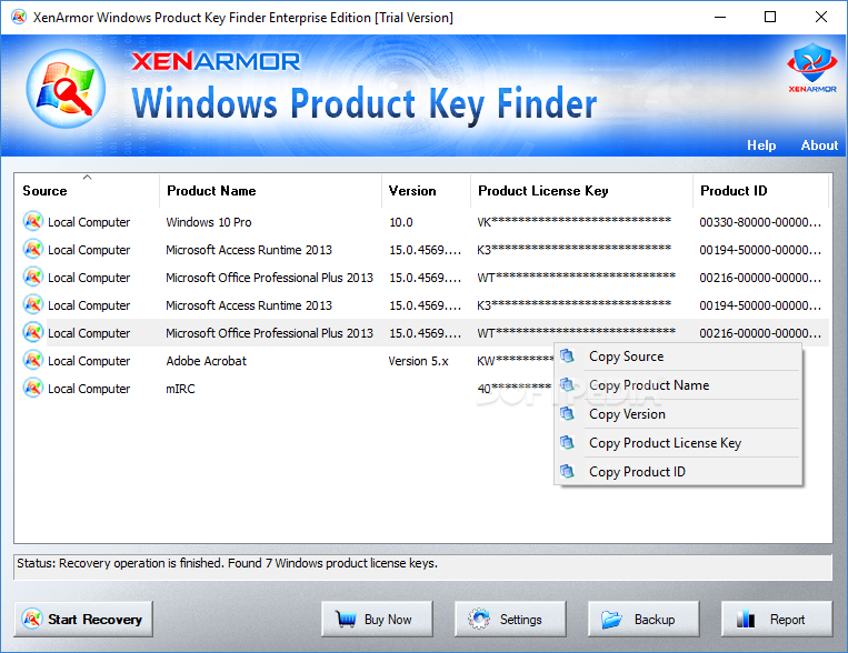 Top 39 System Apps Like XenArmor Windows Product Key Finder - Best Alternatives