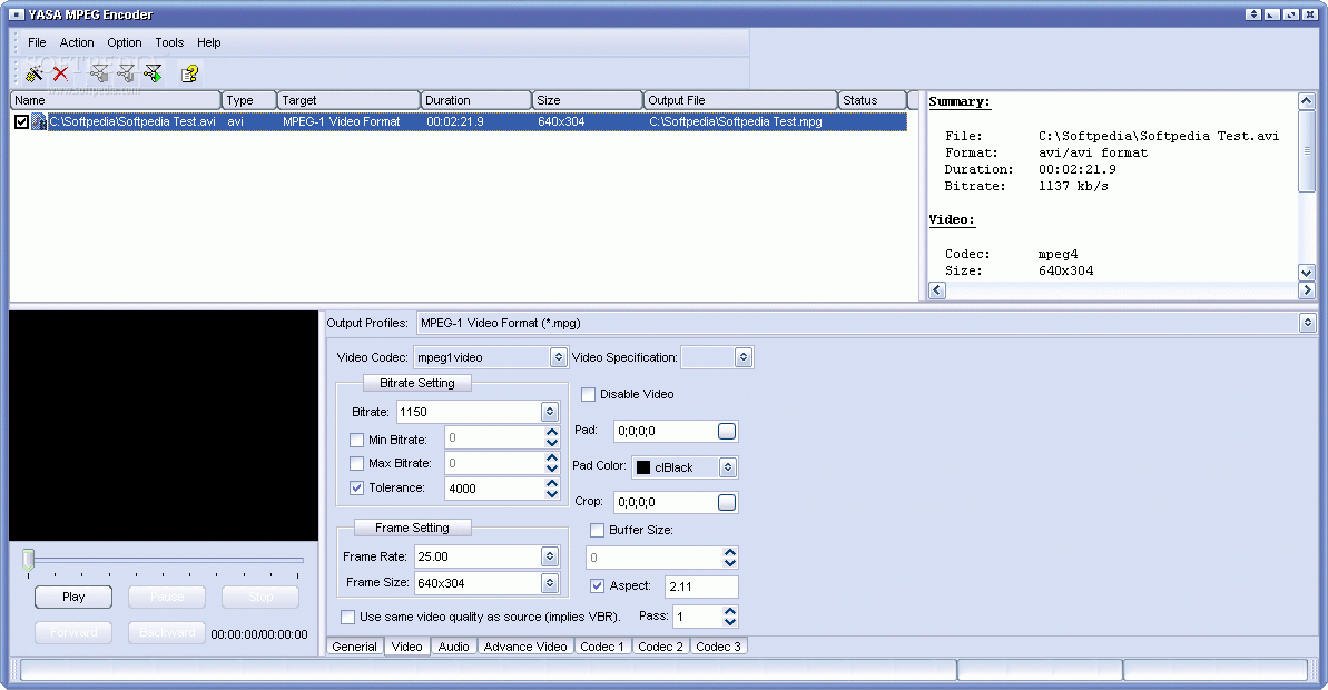 YASA MPEG Encoder