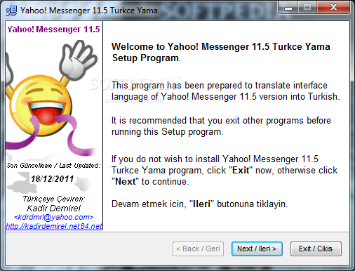 Yahoo! Messenger Turkce Yama