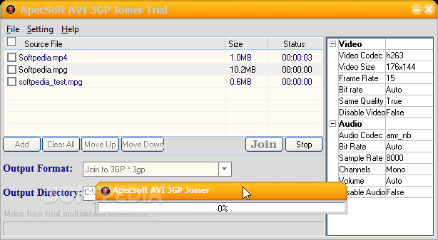 ApecSoft AVI 3GP Joiner