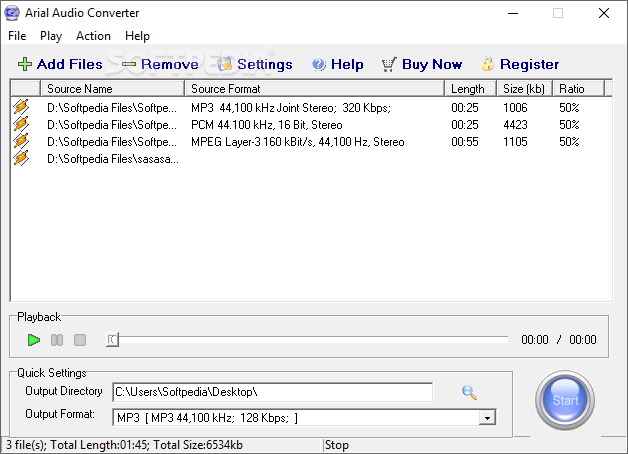 Arial Audio Converter