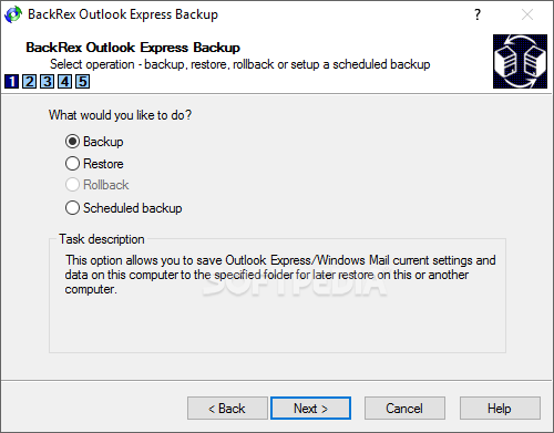 BackRex Outlook Express Backup