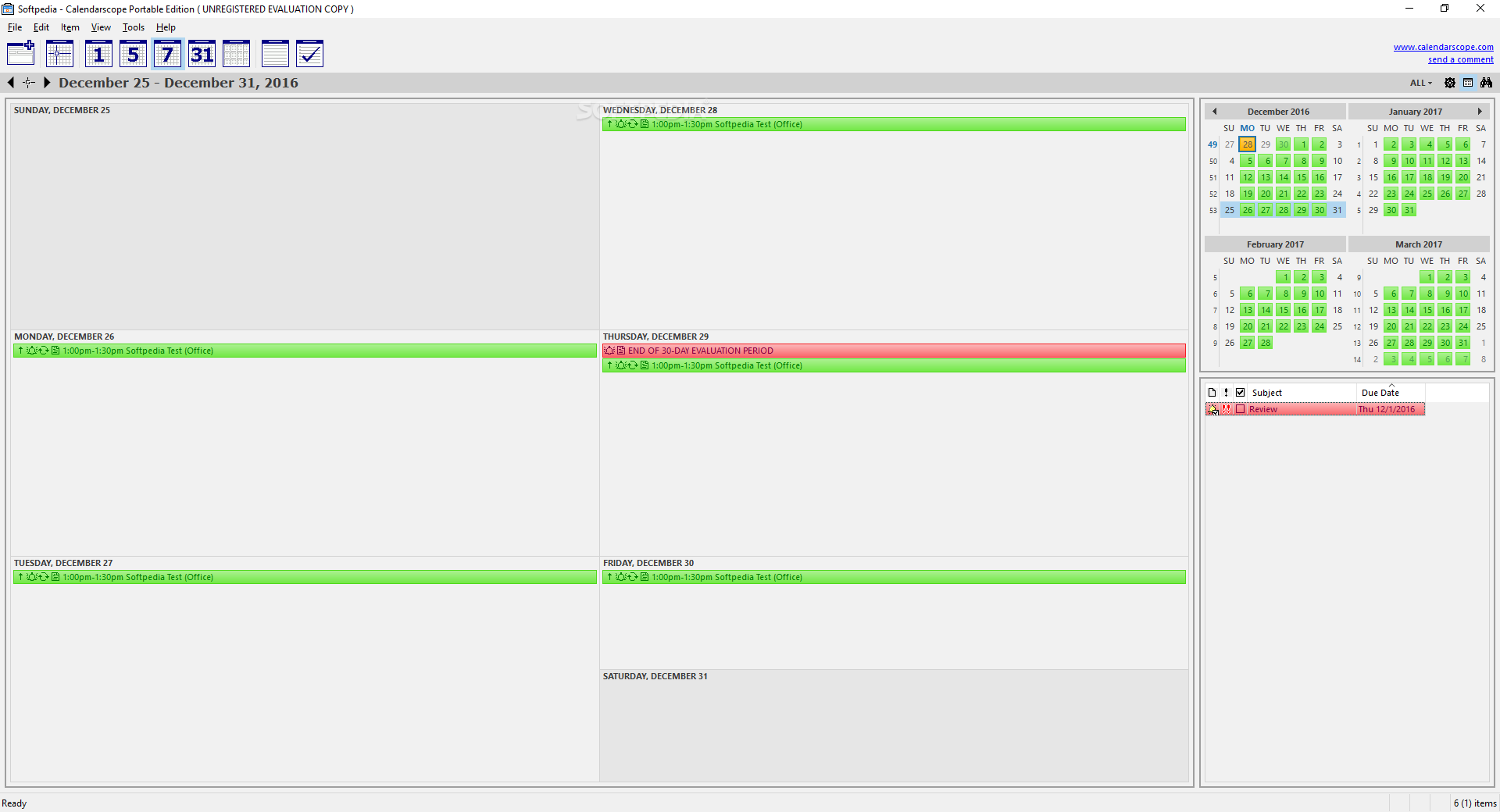 Calendarscope Portable Edition