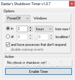 Daxtar's Shutdown Timer