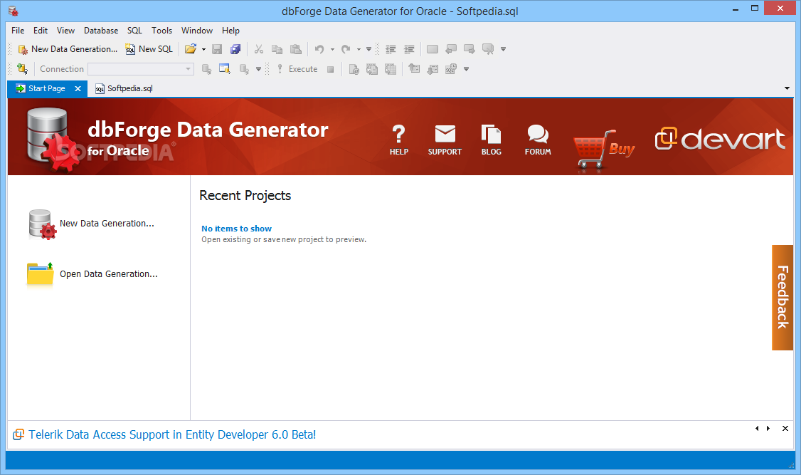 dbForge Data Generator for Oracle