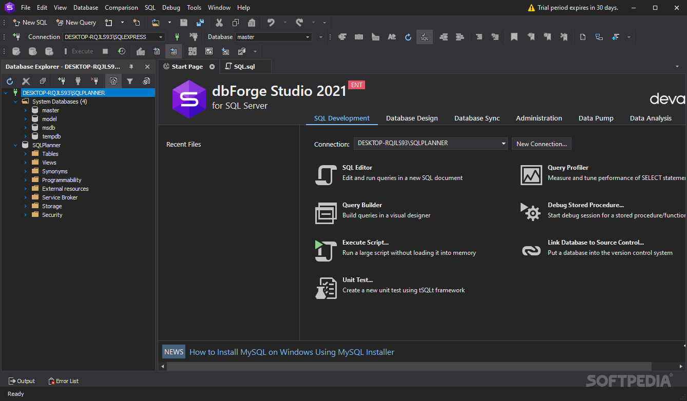 dbForge Studio for SQL Server Express