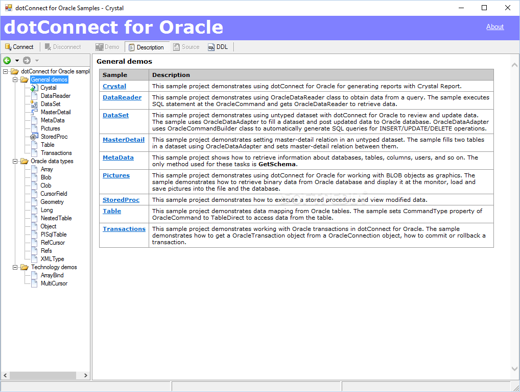 dotConnect for Oracle Express Edition