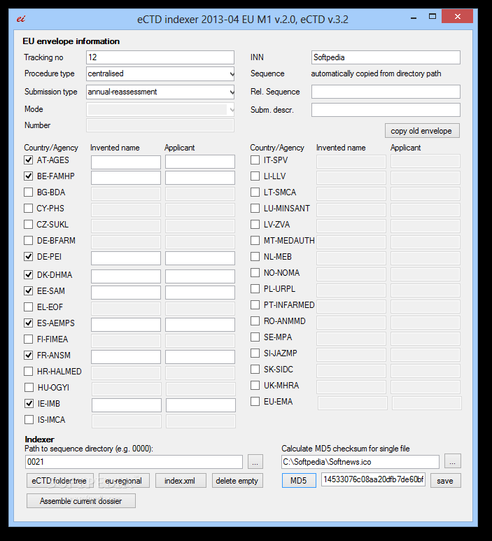 eCTD indexer