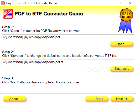 Easy-to-Use PDF to RTF Converter