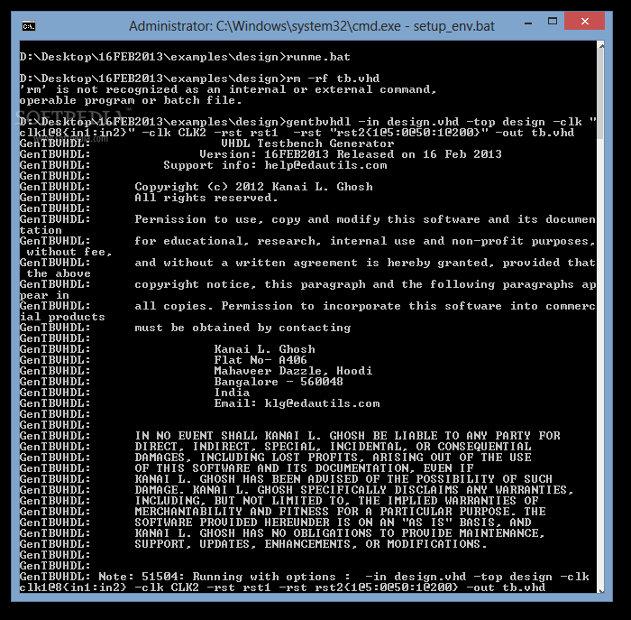 VHDL Testbench Generator