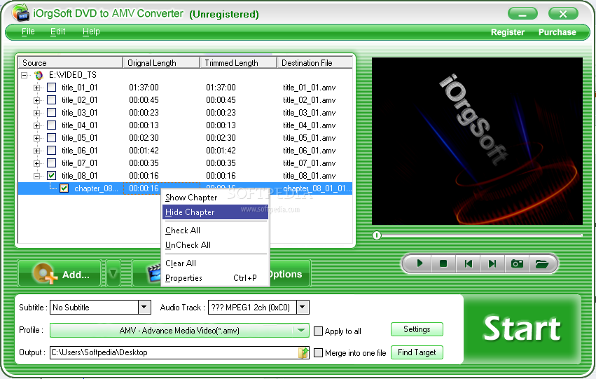 iOrgSoft DVD to AMV Converter