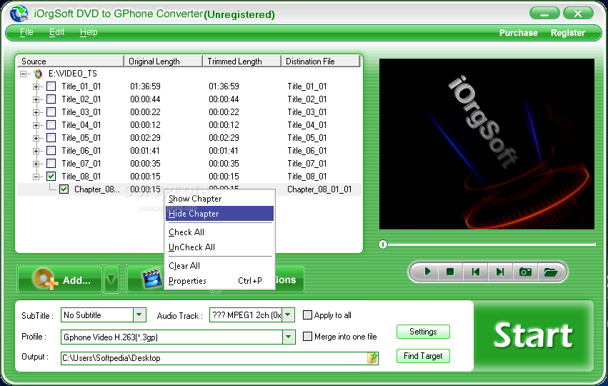 iOrgSoft DVD to GPhone Converter