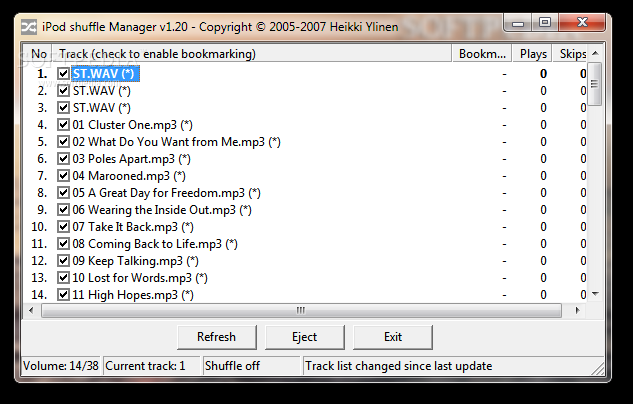 iPod shuffle Manager iPod shuffle Manager