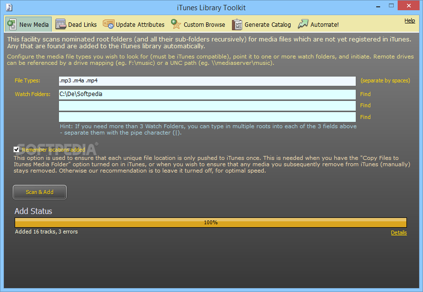 iTunes Library Toolkit iTunes Library Toolkit