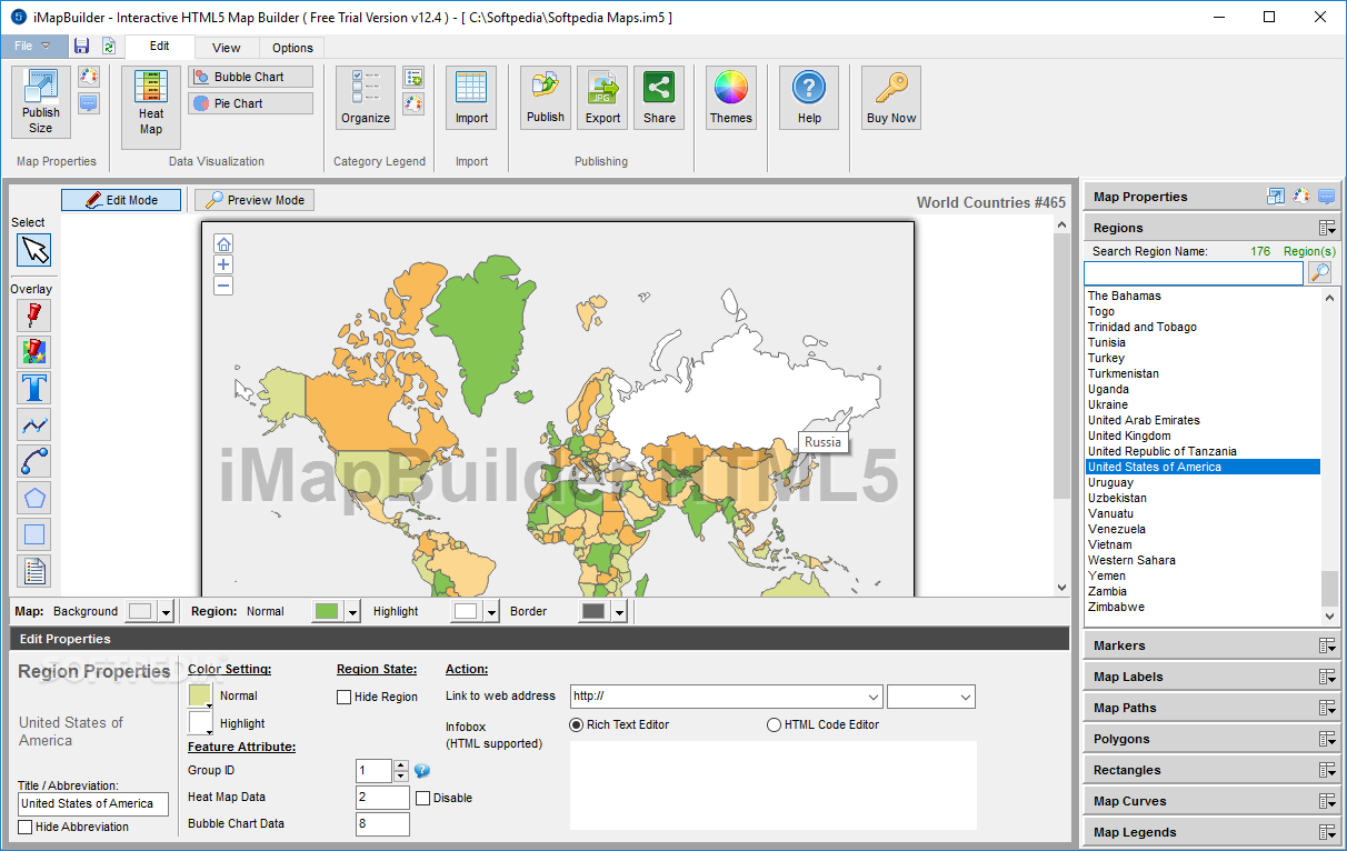 iMapBuilder Interactive HTML5 Map Builder