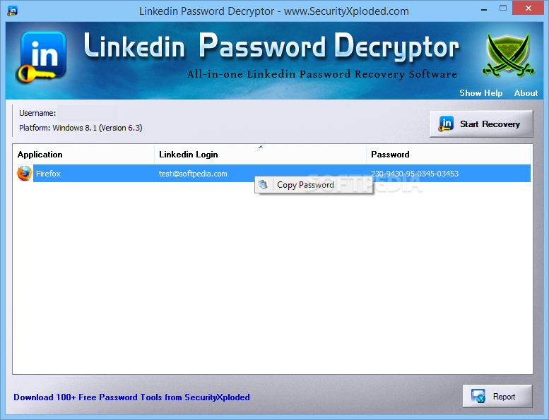 Linkedin Password Decryptor