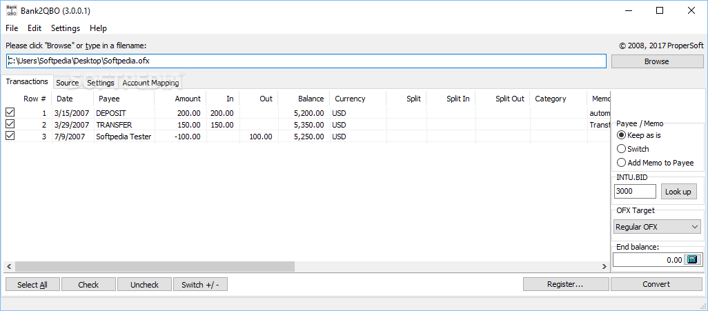 Portable Bank2QBO