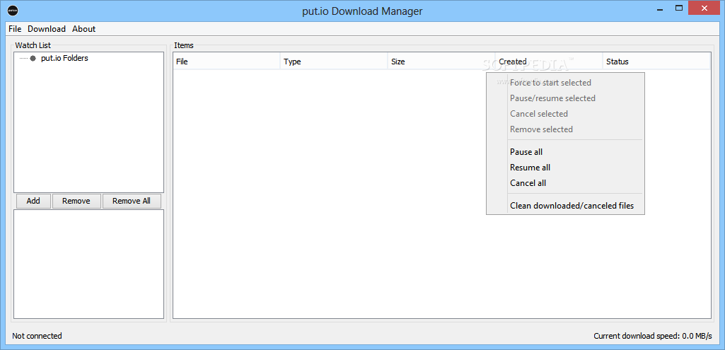 put.io Download Manager