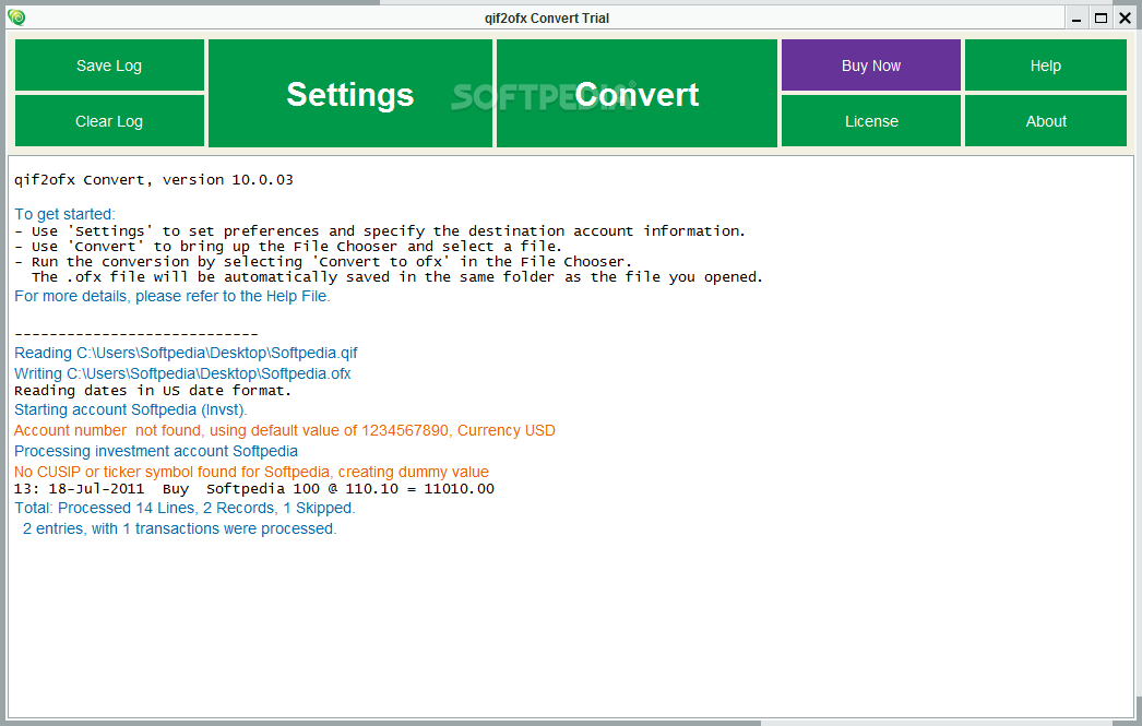 qif2ofx Convert