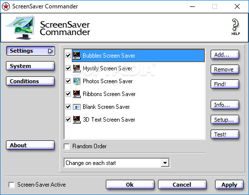 ScreenSaver Commander