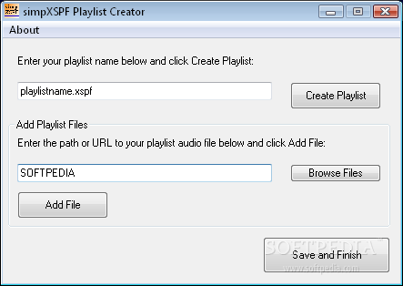 simpXSPF Playlist Creator