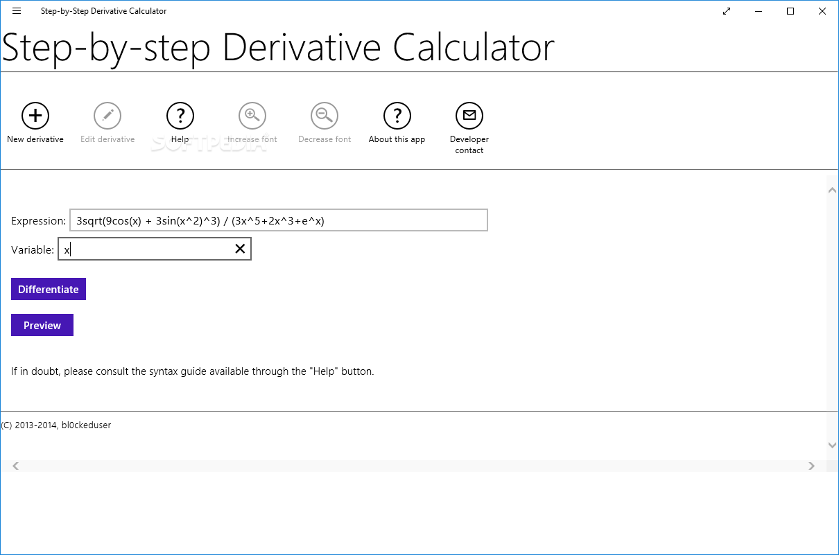 Step-by-step Derivative Calculator
