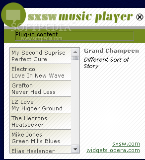 sxsw Music Player