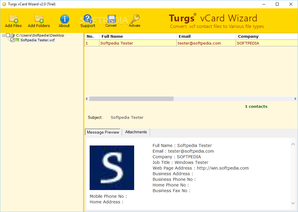 Turgs vCard Wizard